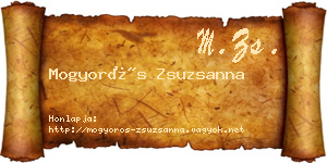 Mogyorós Zsuzsanna névjegykártya